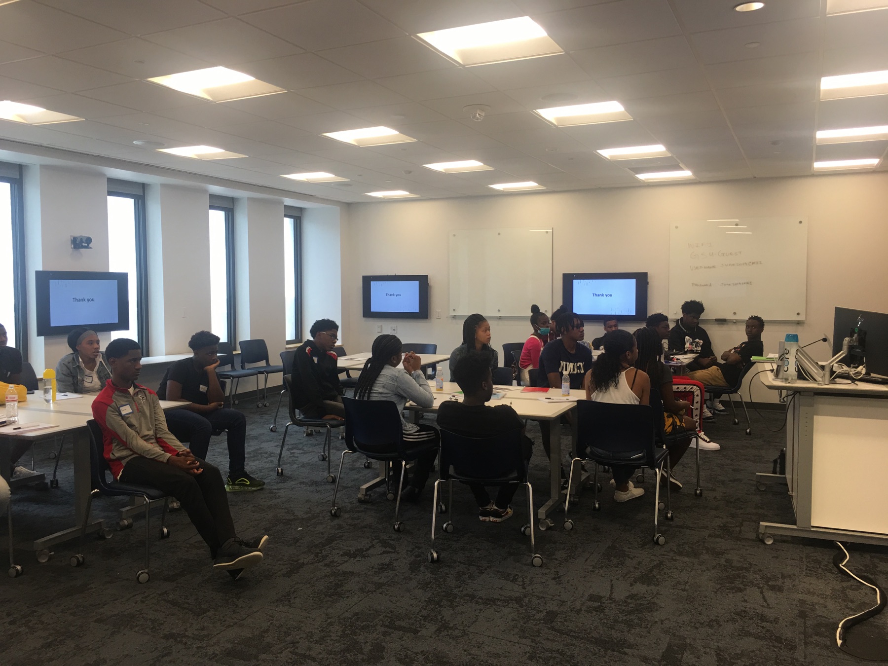 HBIVentures students participating in a classroom workshop